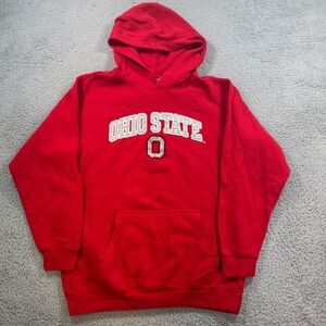 Ohio State Buckeyes NCAA Hoodie Red Sweatshirt Pullover Mens S
